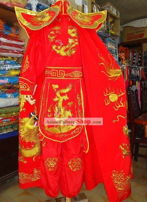 Sichuan Mask Changing Dragon Costumes Complete Set with Cape
