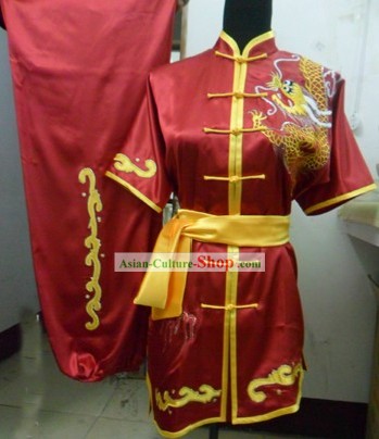Chinese Red Dragon Kung Fu Competition Uniform