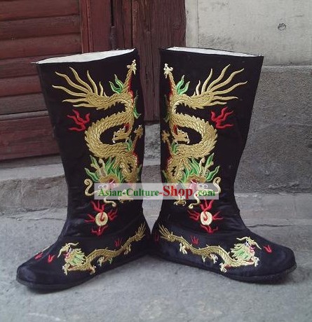 Ancient Chinese Emperor Dragon Boots