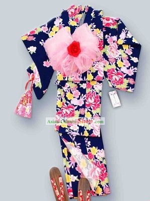 Japanese Classic Kimono Female Costumes Complete Set