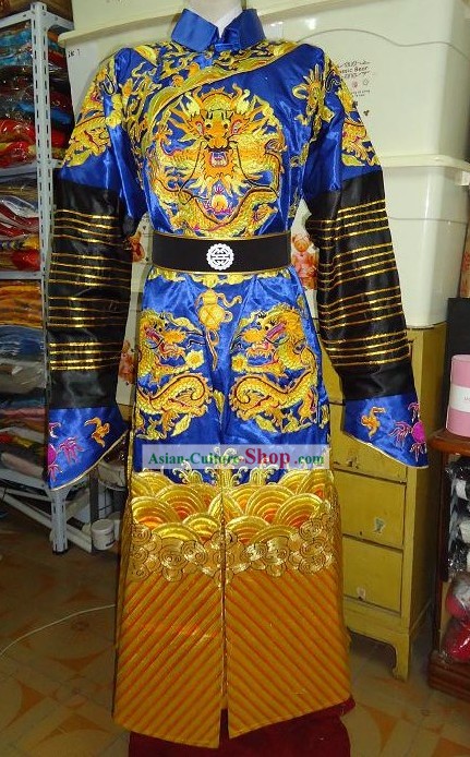 Qing Dynasty Embroidered Dragon Costumes for Prince