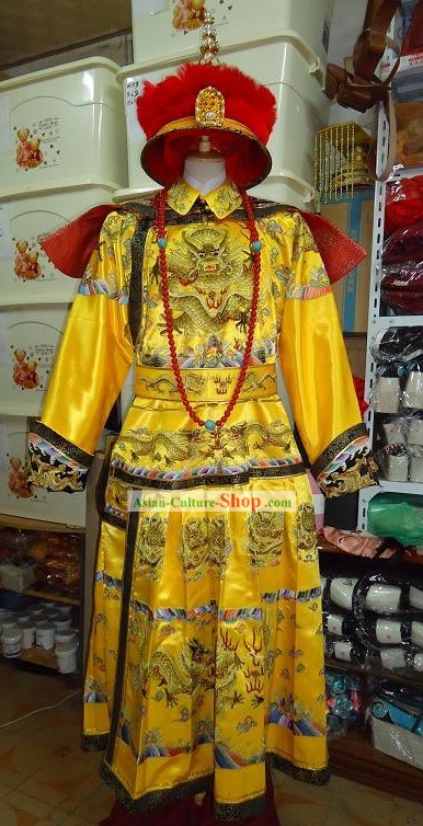 Qing Emperor Dragon Costumes Complete Set