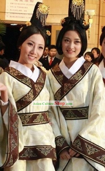 Ancient Chinese Palace Maid and Wig Complete Set