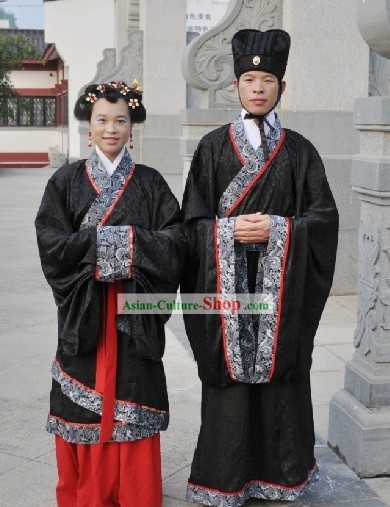 Traditional Chinese Ceremony Hanfu Suit for Men and Women