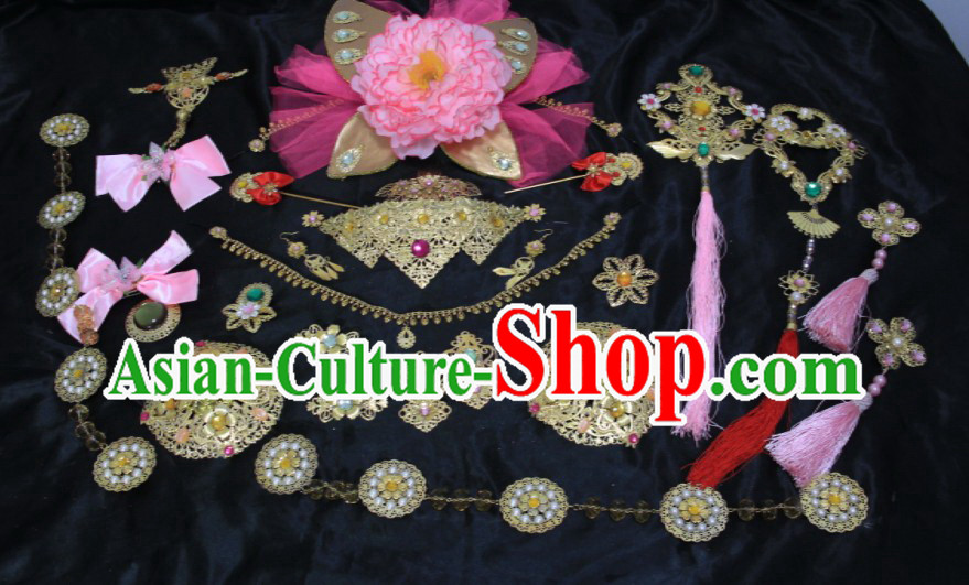 Ancient Chinese Princess Hair Accessories and Earrings Set