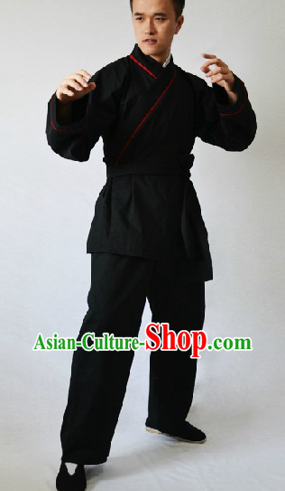 Traditional Chinese Black Kung Fu Suit for Men