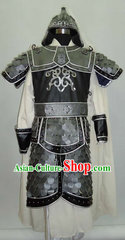 Three Kingdoms Zhou Yu Zhao Yun General Armor Costumes and Helmet Complete Set
