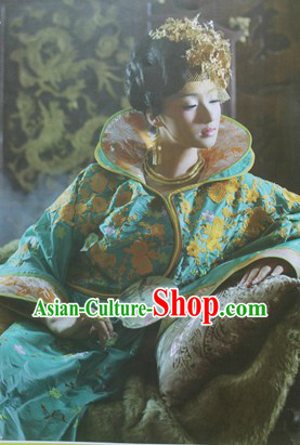 Ancient Chinese Imperial Concubine Green Costumes