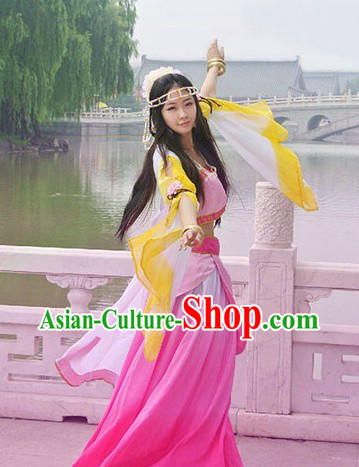 Ancient Chinese Pink Princess Costume for Women
