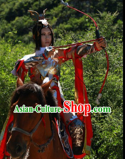 Ancient Chinese SD Genereal Armor Costumes Complete Set