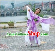 Ancient Chinese Purple Palace Dance Costumes for Women