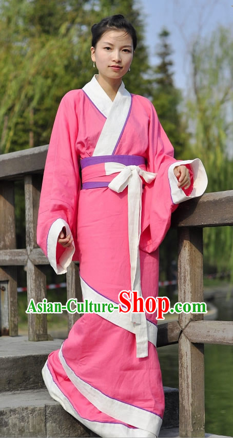 Ancient Chinese Style Pink Hanfu Clothing for Women