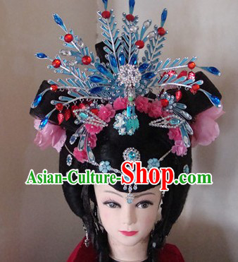 Traditional Chinese Dramatic Empress Wig and Hair Accessories Complete Set