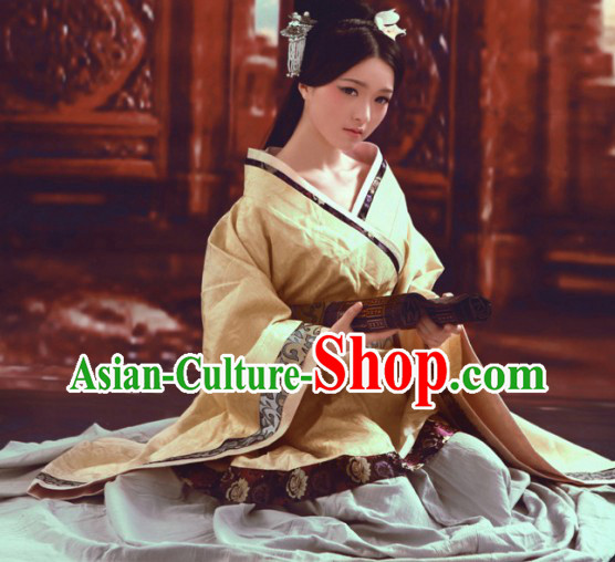 Ancient Han Dynasty Palace Maid Costumes for Women