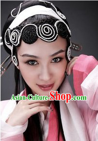 Chinese Classical White Snake Fairy Wig and Headpiece