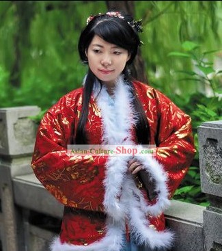 Ancient Chinese Red Cotton Jacket