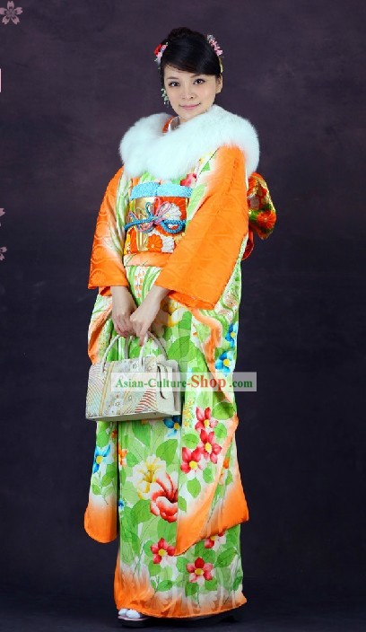Traditional Japanese Princess Furisode Kimono