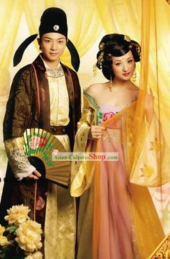 Tang Dynasty Husband and Wife Dresses 2 Complete Sets