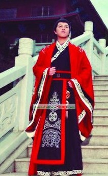 Traditional Chinese Hanfu Dragon Wedding Dress for Bridegroom