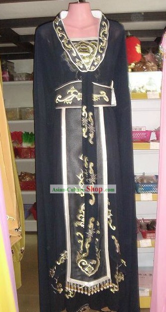 Ancient Chinese Black Palace Embroidered Costumes