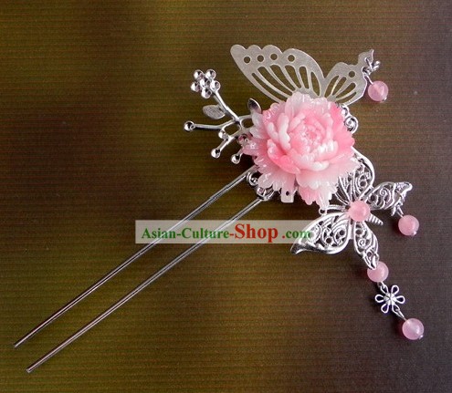 Traditional Chinese Handmade Butterfly Flower Hairpin