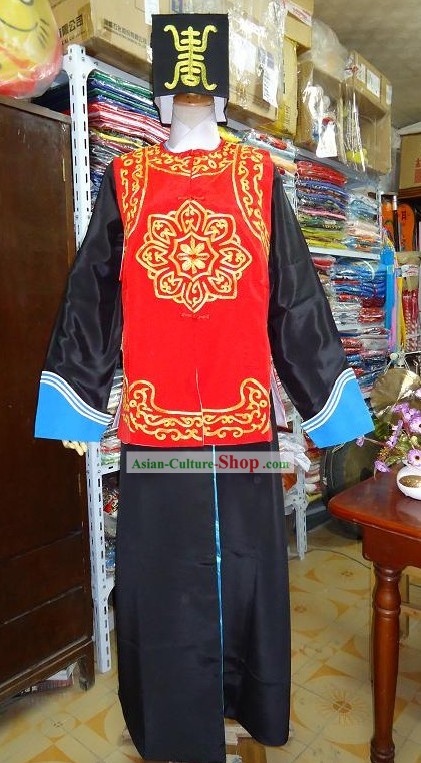 Chinese Opera Solider Costume and Hat for Men
