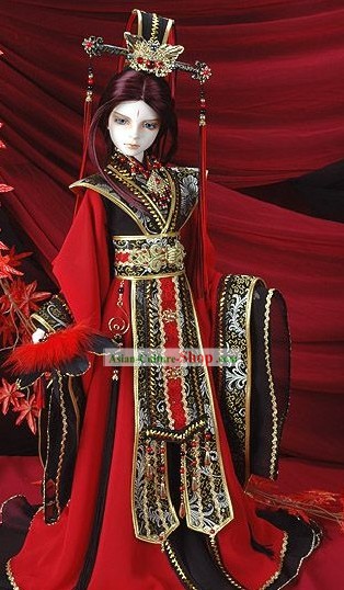 Chinese Prince Wedding Dress and Hat Complete Sets for Bridegroom
