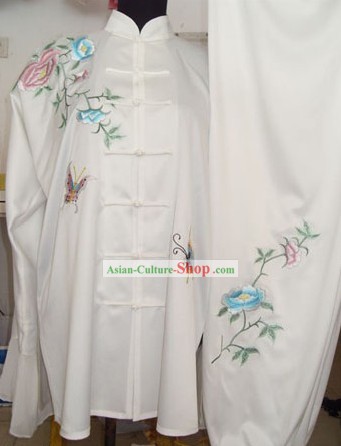 White Chinese Martial Arts Competitions Uniform for Women