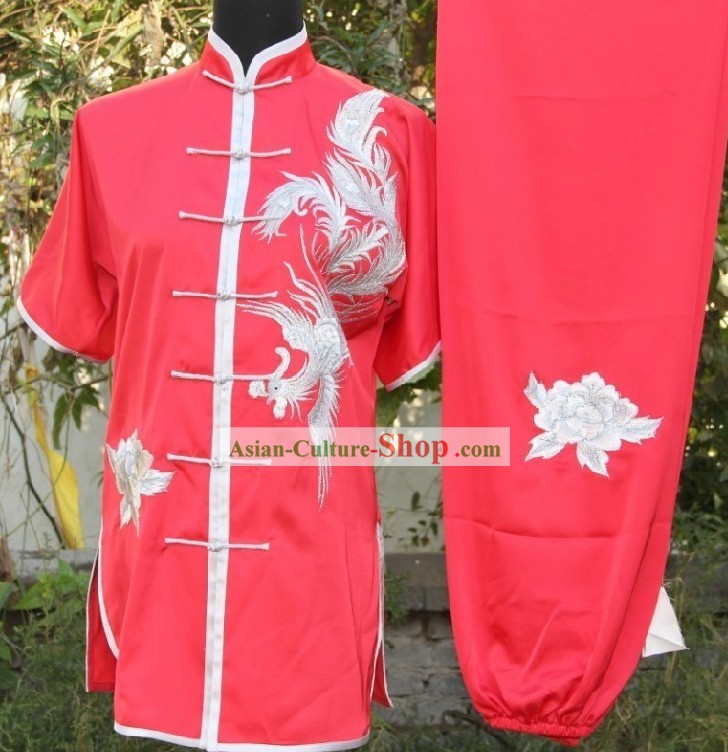 Comfortable Phoenix Kung Fu Silk Uniform for Competition