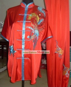 Traditional Red Phoenix Wushu Championship Uniform