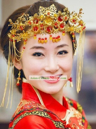 Ancient Chinese Wedding Headwear for Bride
