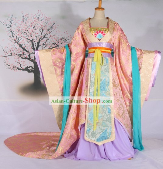 Ancient Chinese Tang Dynasty Palace Empress Costumes Complete Set for Women