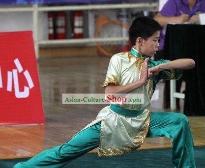 Chinese Silk Tai Chi Competition Clothes for Children