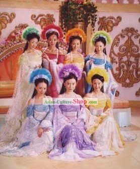 Ancient Chinese Seven Fairies Costumes Complete Set
