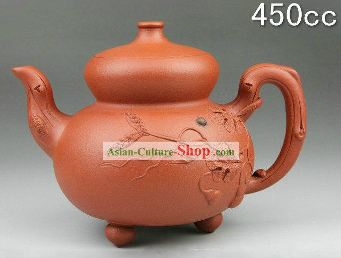 Chinese Classic Zisha Hulu Gourd Teapot