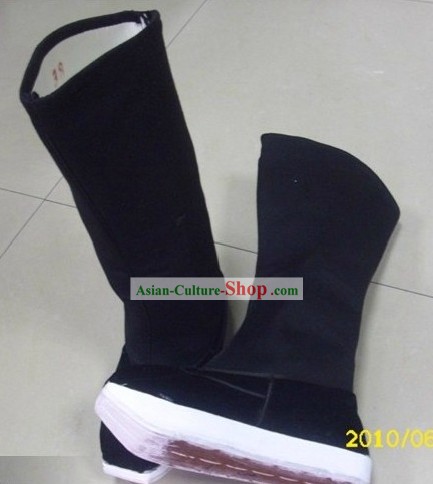 Traditional Chinese Black Taoist Boots for Men