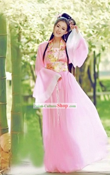 Ancient Chinese Pink Lady Costumes for Women