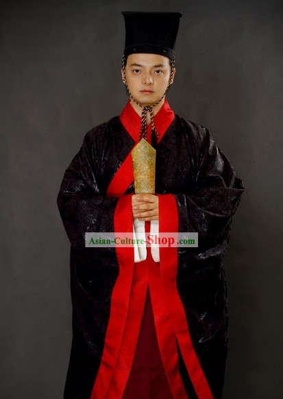 Ancient Chinese Wedding Clothing and Hat for Men