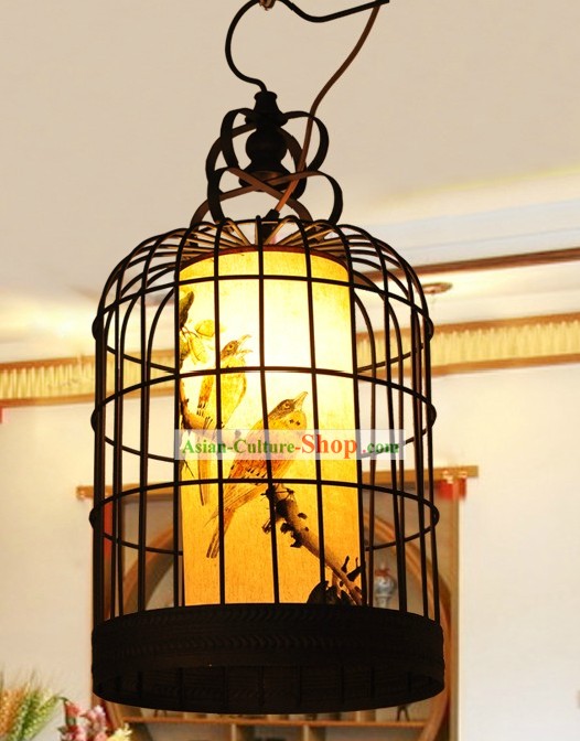 Chinese Antique Style Birdcage Hanging Palace Lantern