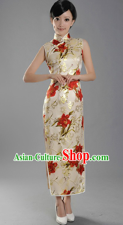 Minguo Time Chinese Long Qipao for Women