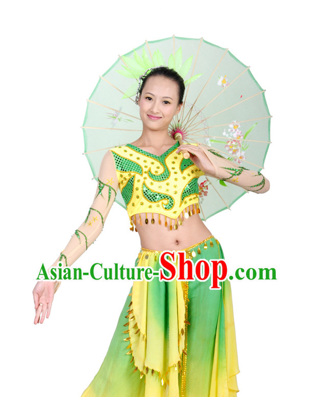 Traditional Chinese Willow Umbrella Dance Costumes for Women