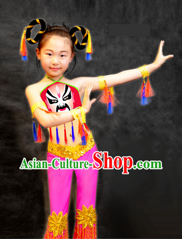 Chinese Beijing Opera Mask Dance Costume for Children