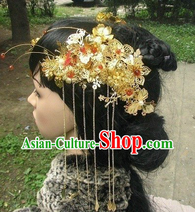 Traditional Chinese Handmade Hairpins and Tassels for Brides