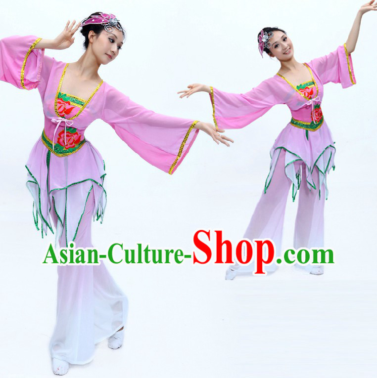 Chinese Classical Dance Costumes and Headpiece for Women