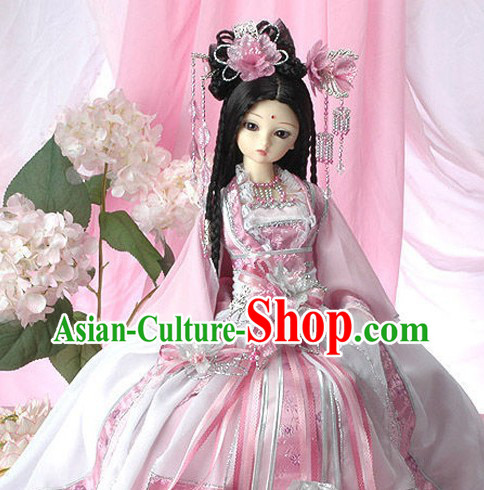 Ancient Chinese Pink Princess Clothing and Accessories