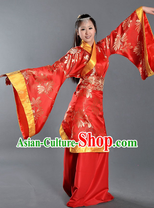 Ancient Chinese Palace Red Dance Costume