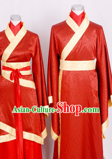 Ancient Chinese Wedding Dress Two Sets for Men and Women