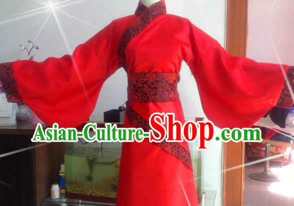 Ancient Chinese Red Gu Zhuang Clothing for Women