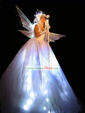 Electric LED Lights Luminous Dance Costumes Complete Set