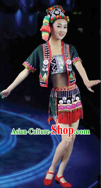 Hani Ethnic Female Clothes and Hat Complete Set